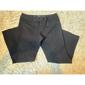 Banana Republic Ryan Fit Straight Leg Trousers Size 14 Black Stretch Rayon
